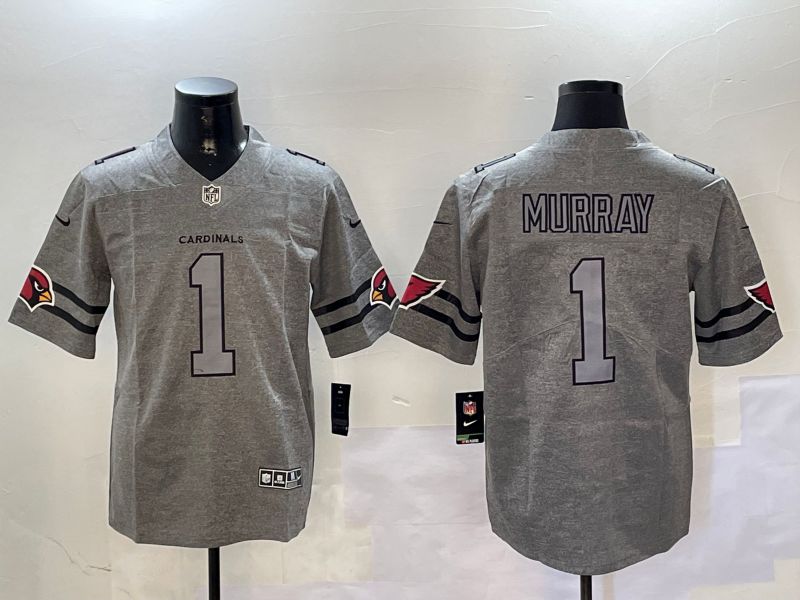 Men Arizona Cardinals #1 Murray Grey Throwback 2024 Nike Limited NFL Jersey style 1->arizona cardinals->NFL Jersey